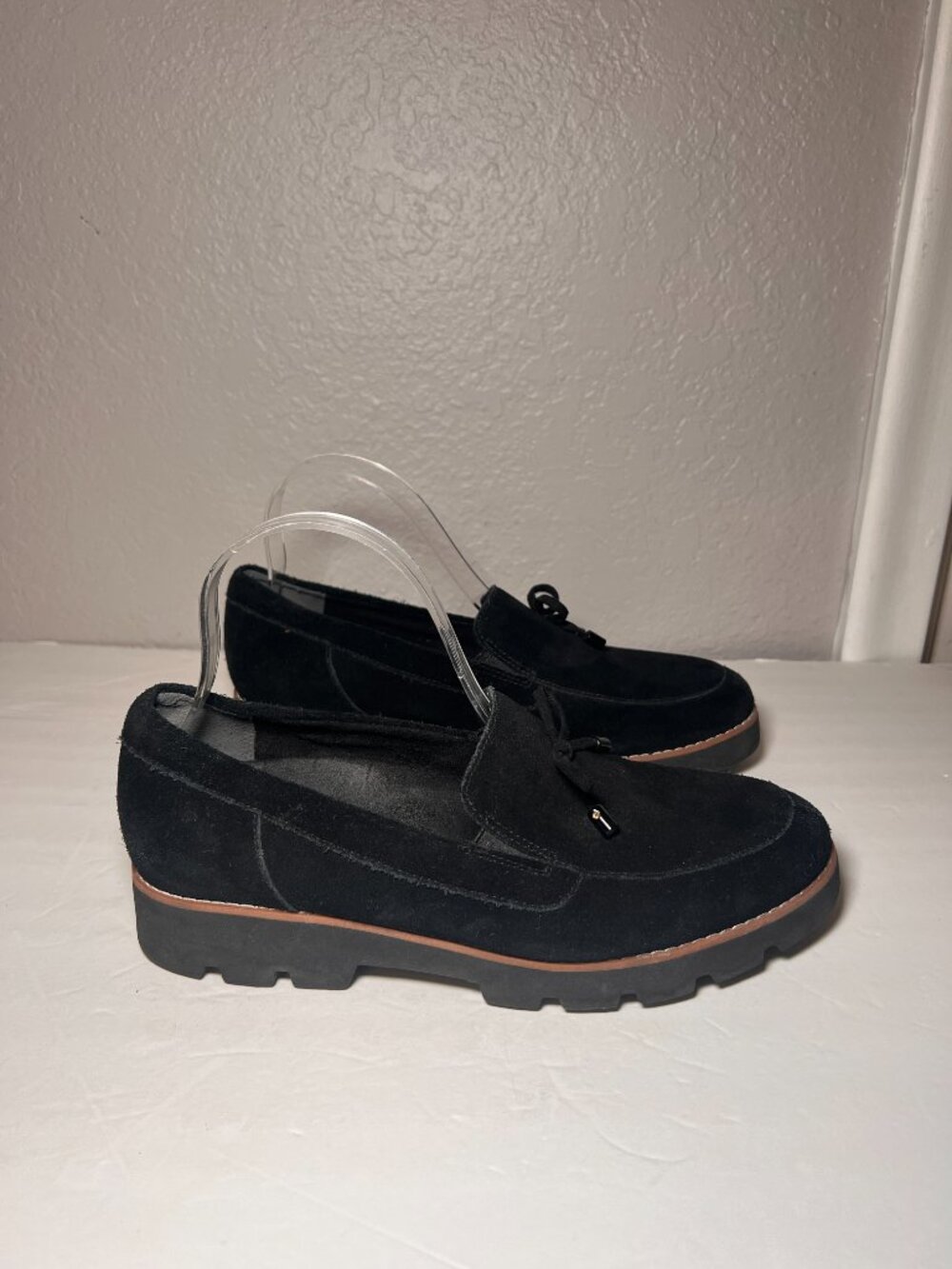 Vionic Women Size 8.5 Finley Suede Loafers Slip On Chunky Sole - Picture 2 of 12